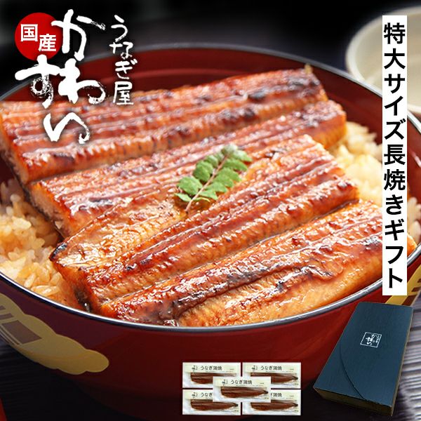 ギフトセット 国産特大うなぎ170g×5本セット | うなぎ屋かわすい 川口水産