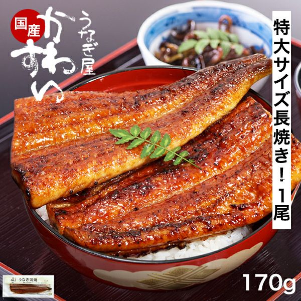 単品の場合は送料別 同梱可]特大国産うなぎ蒲焼き 170g×1本 ウナギ 鰻